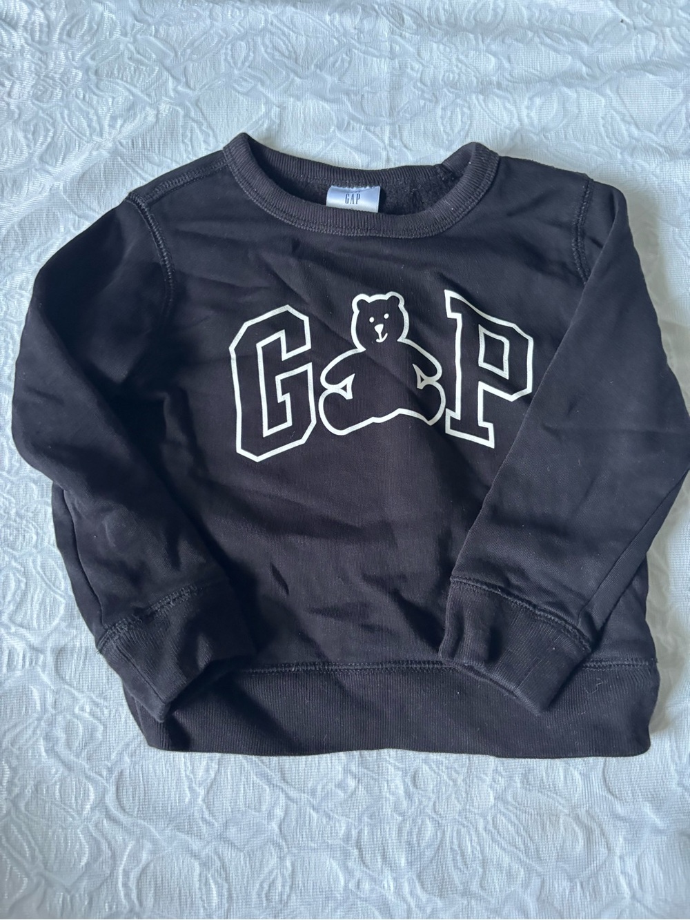 GAP Black Kids Sweatshirt with White Bear Logo
